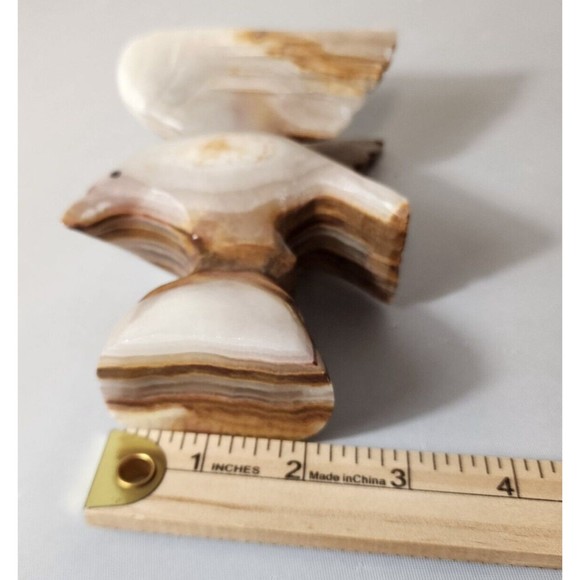 Home Decor Animal Figure Eagle Desk Mantel Marble handmade Onyx Animal display - Picture 9 of 10